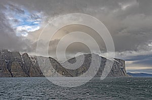 Skies Clearing over a Coastal Mountain