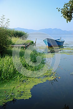 Skiff on Lake photo