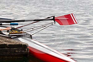 Skiff at the landing stage