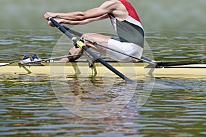 Skiff rower photo