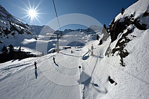 Skigebiet Kaunertaler Gletscher, Otztaler Alpen, Tirol, Austria