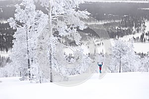 Skiing above the Arctic Circle