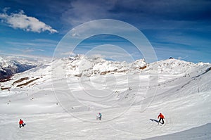 Skiing in the Alps , Switzerland