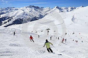 Skiing in Austrian Alps - Mayrhofen