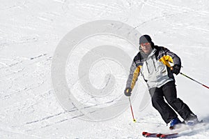 Skiing fast