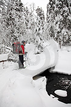 Skiing in Finland.