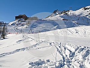 Skiing in French Alps