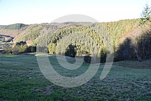 skiing hill above Jammelshofen without snow