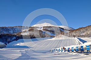 Skiing in Hokkaido, Japan