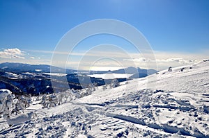 Skiing in Hokkaido, Japan