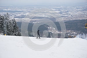 Skiing in the Izera mountains in Poland
