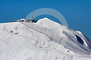 Skiing in La Plagne