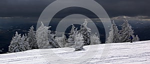 Skiing from Mincol, Oravska Magura, Dolna Orava, Slovakia