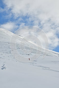 Skiing Mt. Biei Fuji Hokkaido Japan Blue Sky