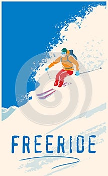 Skiing poster