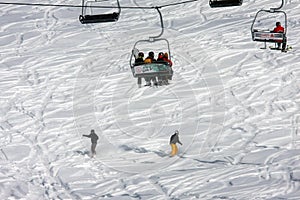 Skiing resort Gudauri in Georgia, Caucasus Montains