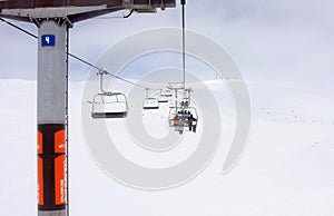 Skiing resort Gudauri in Georgia, Caucasus Montains