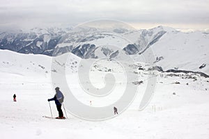 Skiing resort Gudauri in Georgia, Caucasus Montains