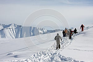 Skiing resort Gudauri in Georgia, Caucasus Montains