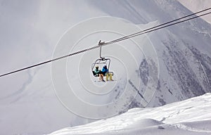 Skiing resort Gudauri in Georgia, Caucasus Montains photo