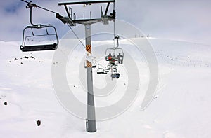 Skiing resort Gudauri in Georgia, Caucasus Montains photo