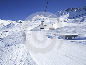 Skiing resort in Lenzerheide, Grisons, Switzerland