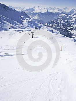 Skiing resort in Lenzerheide, Grisons, Switzerland