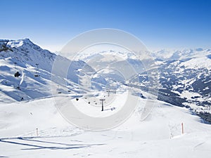 Skiing resort in Lenzerheide, Grisons, Switzerland