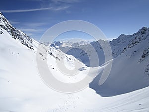 Skiing resort in Lenzerheide, Grisons, Switzerland