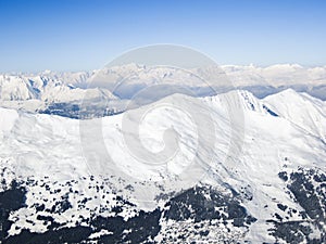 Skiing resort in Lenzerheide, Grisons, Switzerland