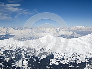 Skiing resort in Lenzerheide, Grisons, Switzerland