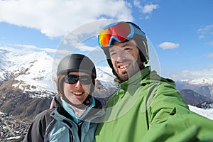 Skiing selfie