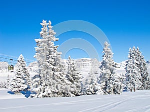 Skiing slope