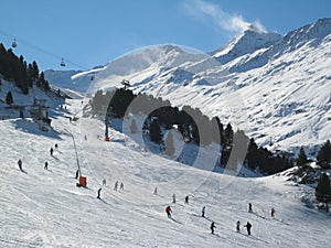 Skiing slope