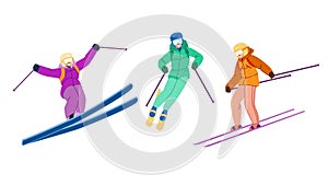 skiing snow winter vector