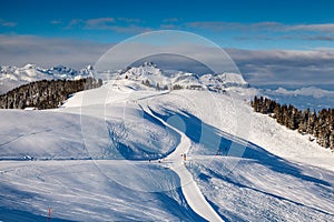 Skiing and Snowboarding in French Alps