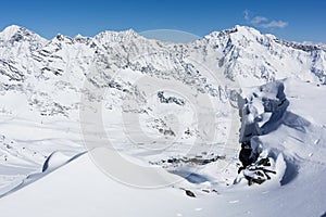 Skiing Stubai Glacier, Tirol, Innsbruck Land, Austria