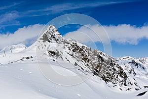 Skiing Stubai Glacier, Tirol, Innsbruck Land, Austria