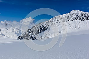 Skiing Stubai Glacier, Tirol, Innsbruck Land, Austria