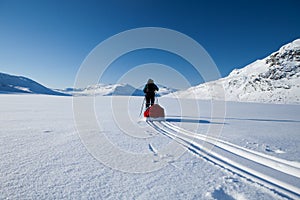 Skiing tour on the Kungsleden