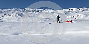 Skiing tour on the Kungsleden