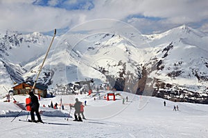 Skiing in Valmeinier, France