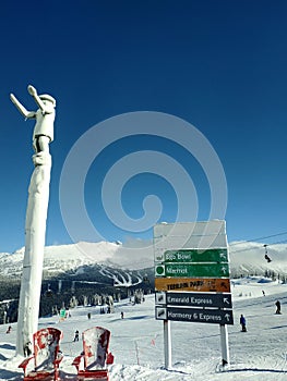 Skiing at Whistler Blackcomb, BC, Canada.