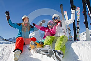 Skiing, winter fun