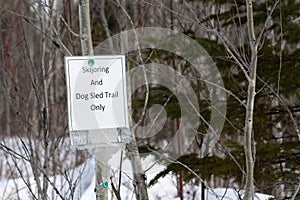 Skijoring and Dog Sled Trail Only