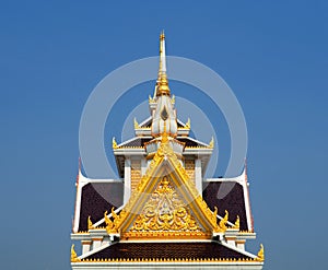 Skilfully crafted gable at Thai temple