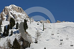 Skilift of Dolomiti Alps (Italy) photo
