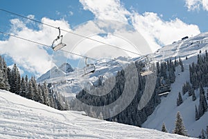 Skilift in Montafon valley