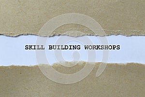Skill Building Workshops on white paper photo