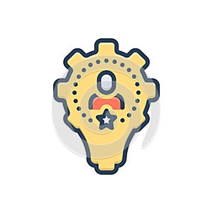 Color illustration icon for Skill, ability and expert photo